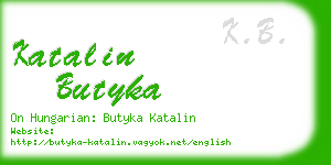 katalin butyka business card